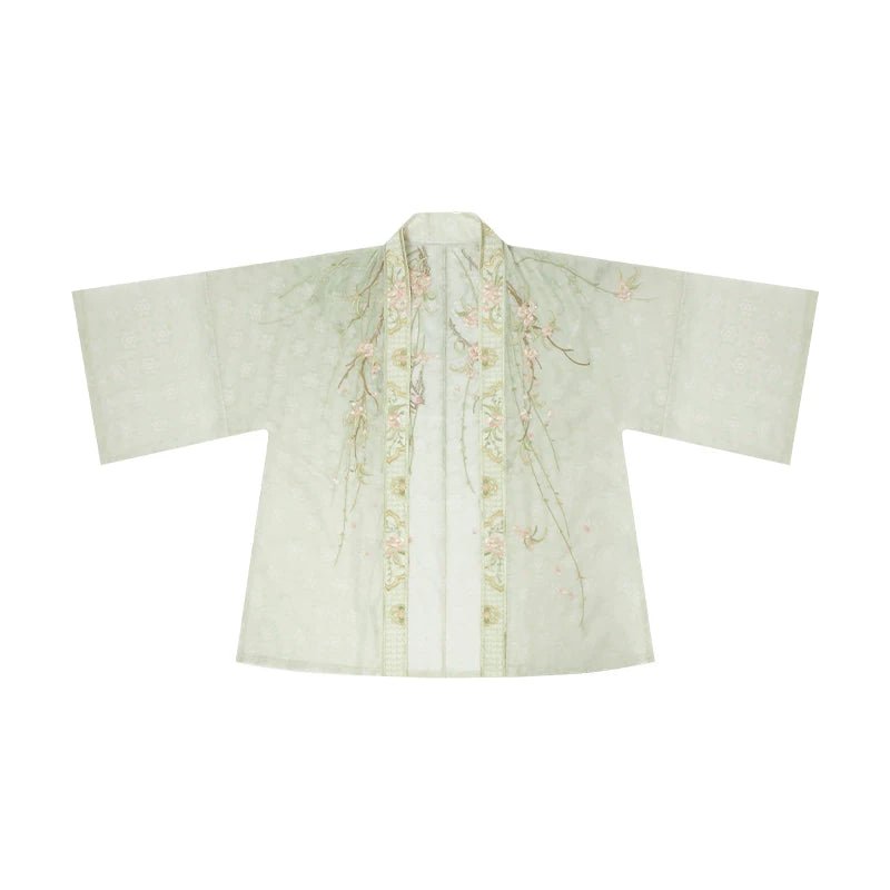 Xinghuayue Duijin Hanfu Set—Embroidered Jacket & Gradient Song Pants - Image 6