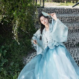 [Jade Waves] Printed Ming Style Hanfu Set