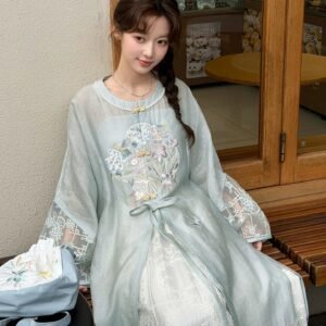 [Cyan Wave] Casual Blue Hanfu Set