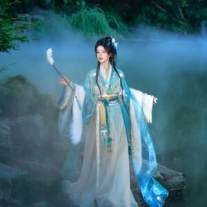 [Crane] Gradient Warring States Hanfu Robe