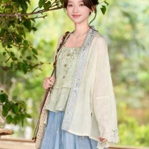 (Pre-Order)Clear Light - Embroidered Tencel Pojian Duijin & Poqun Set