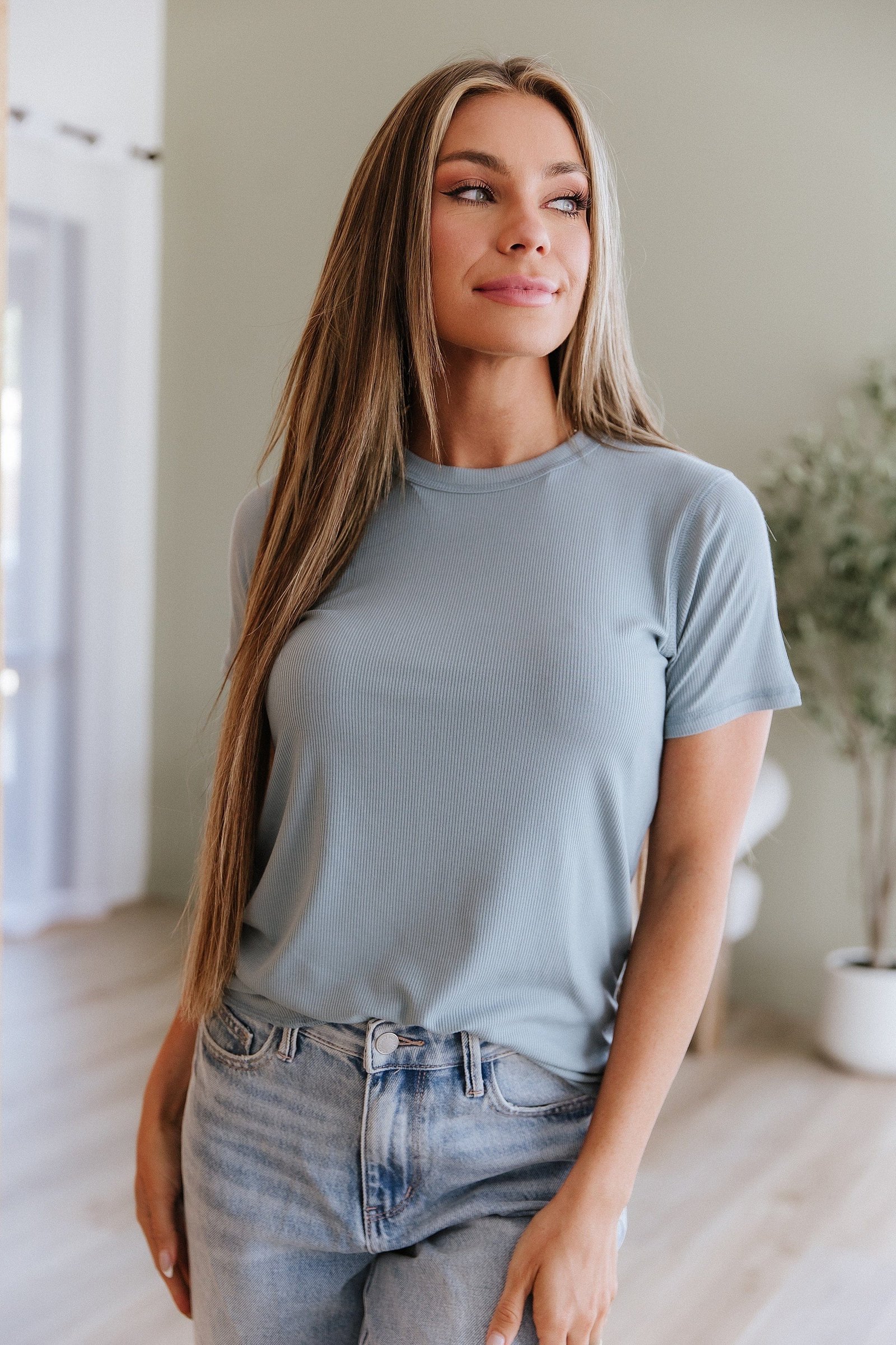 SALE - Alba Ribbed Curved Hem Top – Women’s Casual Everyday Style - Image 18